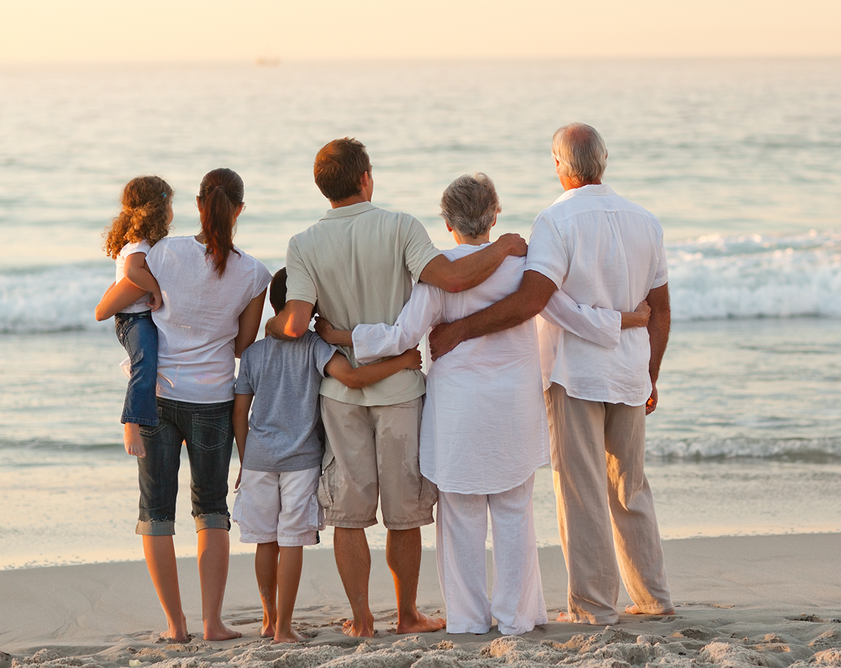 Family on Beach